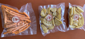 Batatas Congeladas Pré-fritas em embalagens de 0,250 Gr, a Quantidade Certa Para Si.